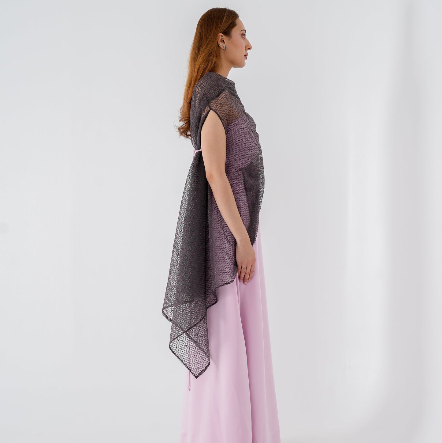 ONE SHOULDER SHWAL DRESS