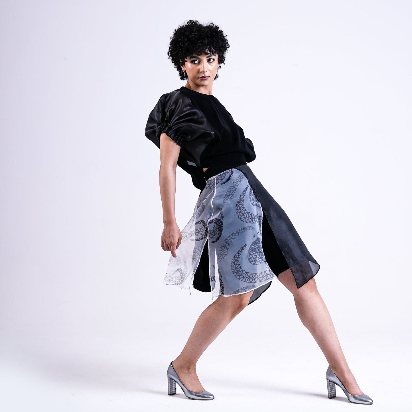 SKORT WITH ORGANZA LAYERS