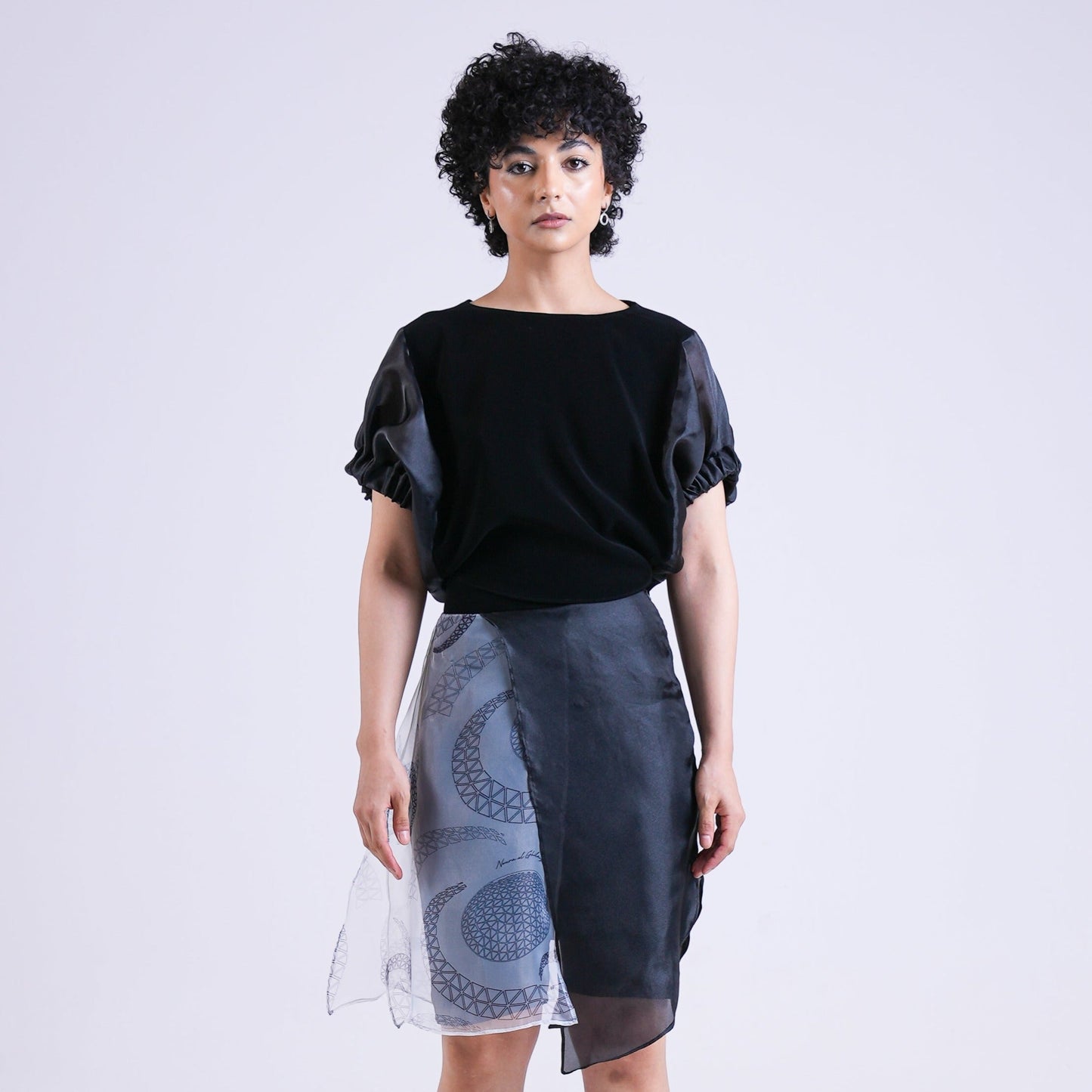 SKORT WITH ORGANZA LAYERS