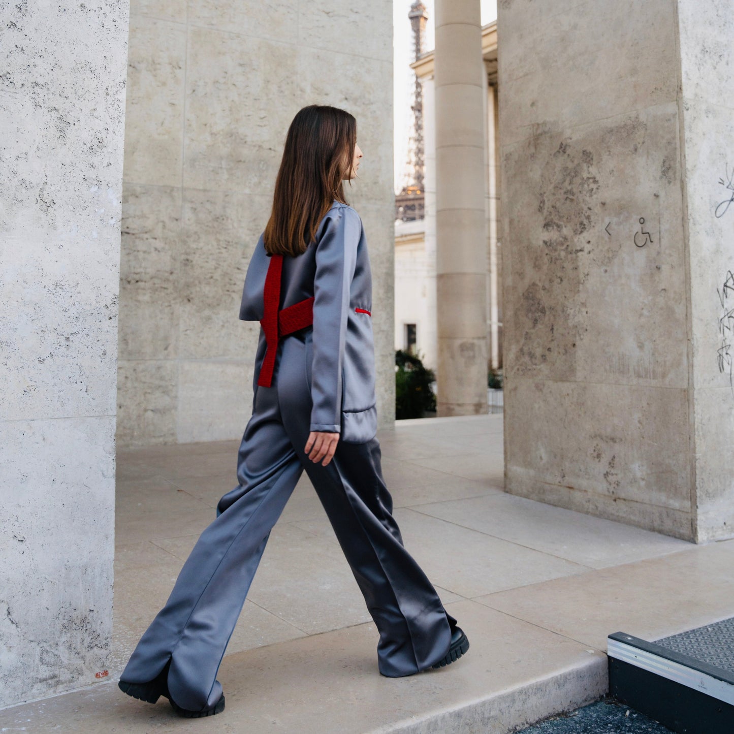 ASYMMETRICAL JACKET WITH BELT