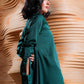 GREEN DRESS WITH CUTS