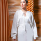 WHITE SILK DRESS WITH POCKET