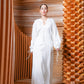 WHITE SILK DRESS WITH POCKET