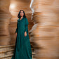 GREEN DRESS WITH CUTS
