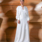 WHITE SILK DRESS WITH POCKET