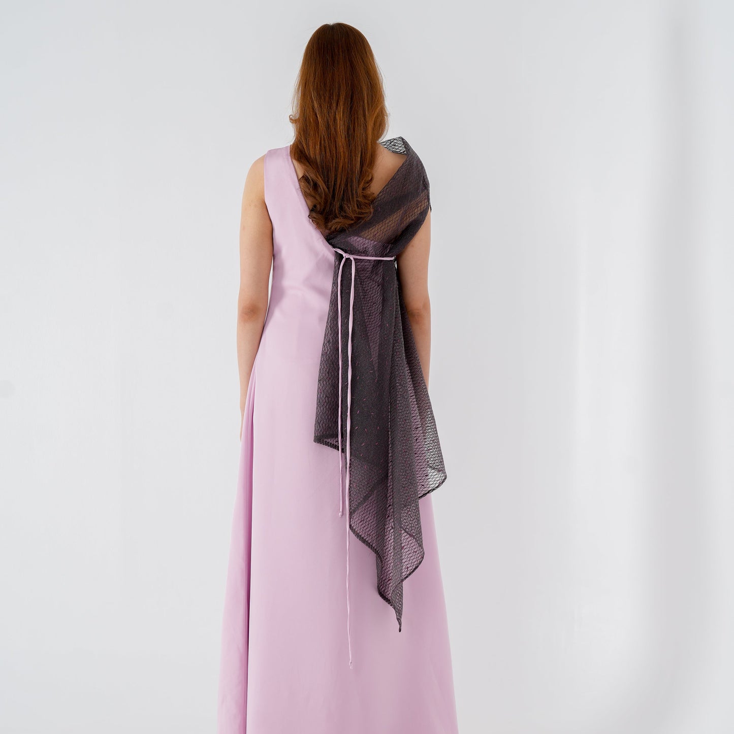 ONE SHOULDER SHWAL DRESS