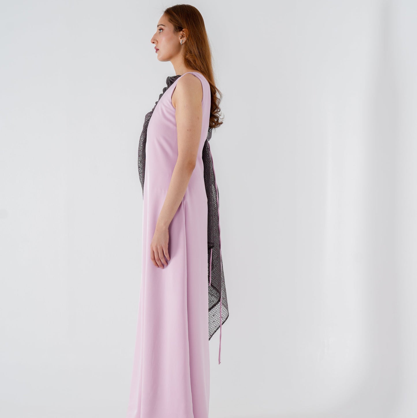 ONE SHOULDER SHWAL DRESS