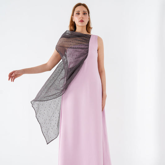 ONE SHOULDER SHWAL DRESS