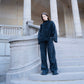 OVER SIZE SLEEVE TOP WITH FORNT SCARF