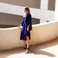 CRAPE BLUE SKIRT