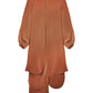 CREPE BROWN LAYERS DRESS